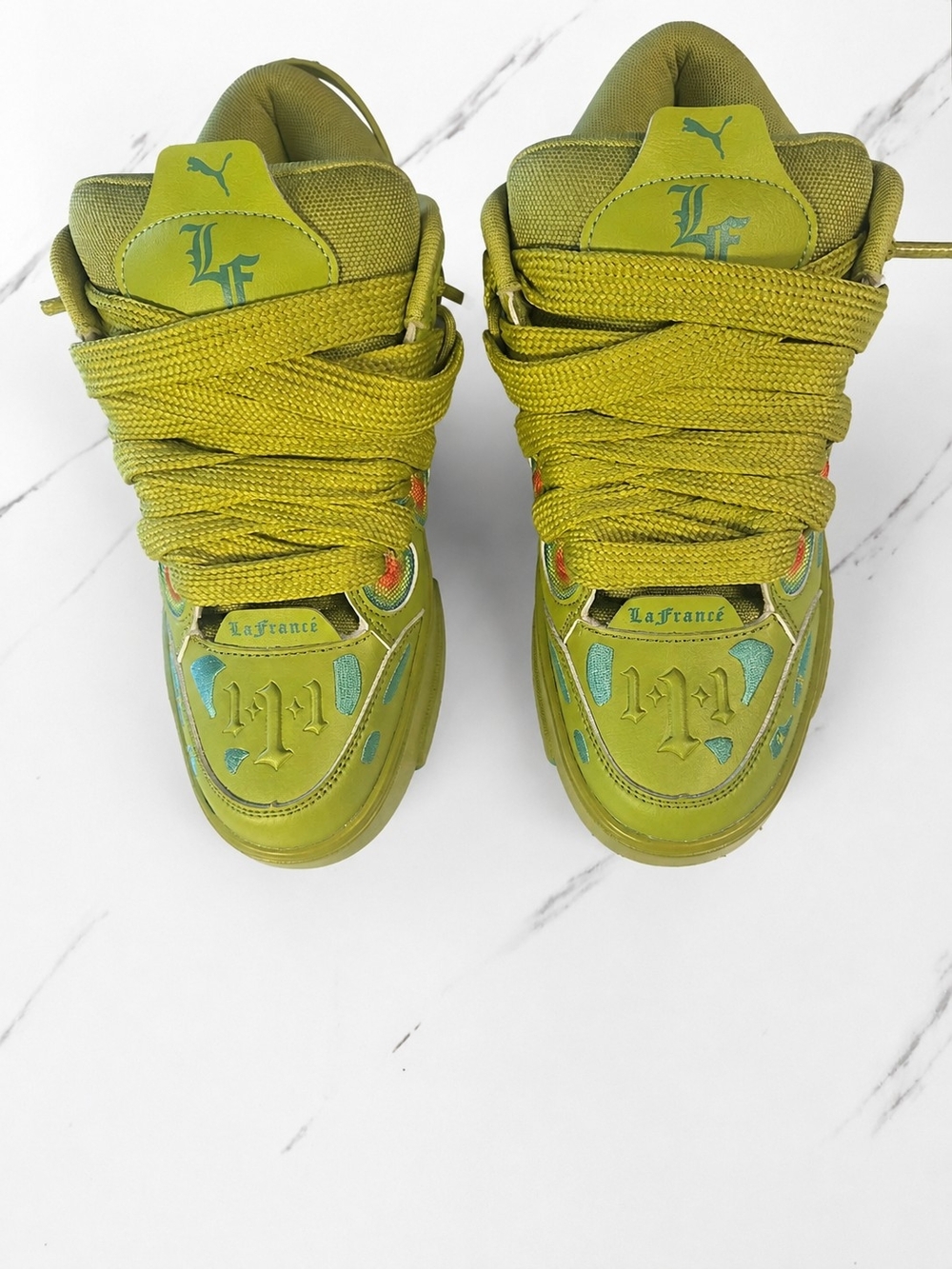 PUMA LaFrancé Assist Sneakers Men's Size 9 Green Lime Smash NWOB